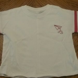 Gymboree, size 4, white t-shirt with red trim